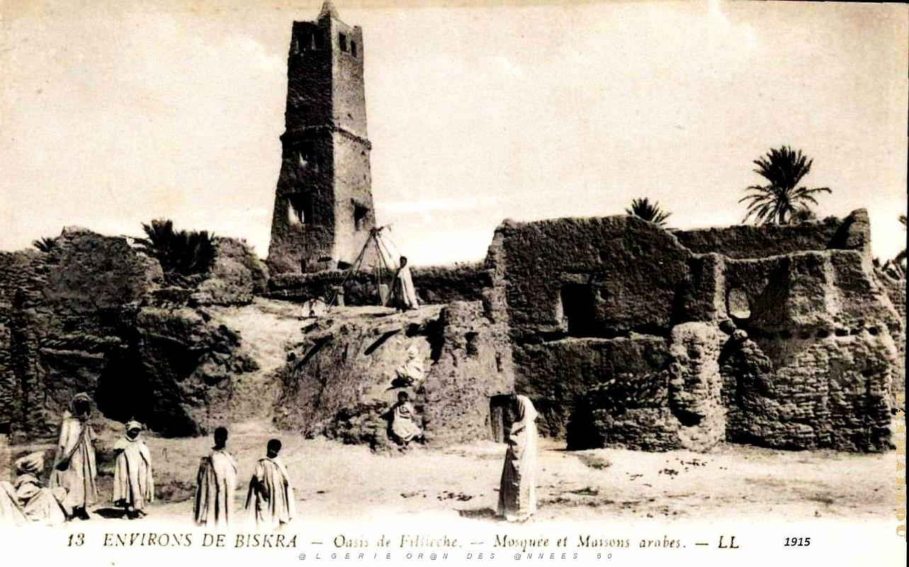 Fillieche - Biskra - Mosquee et Maisons - 1915.jpg